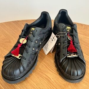 New CLOT Adidas Black and Gold lunar new year Stan Smith Sneakers M6/W7